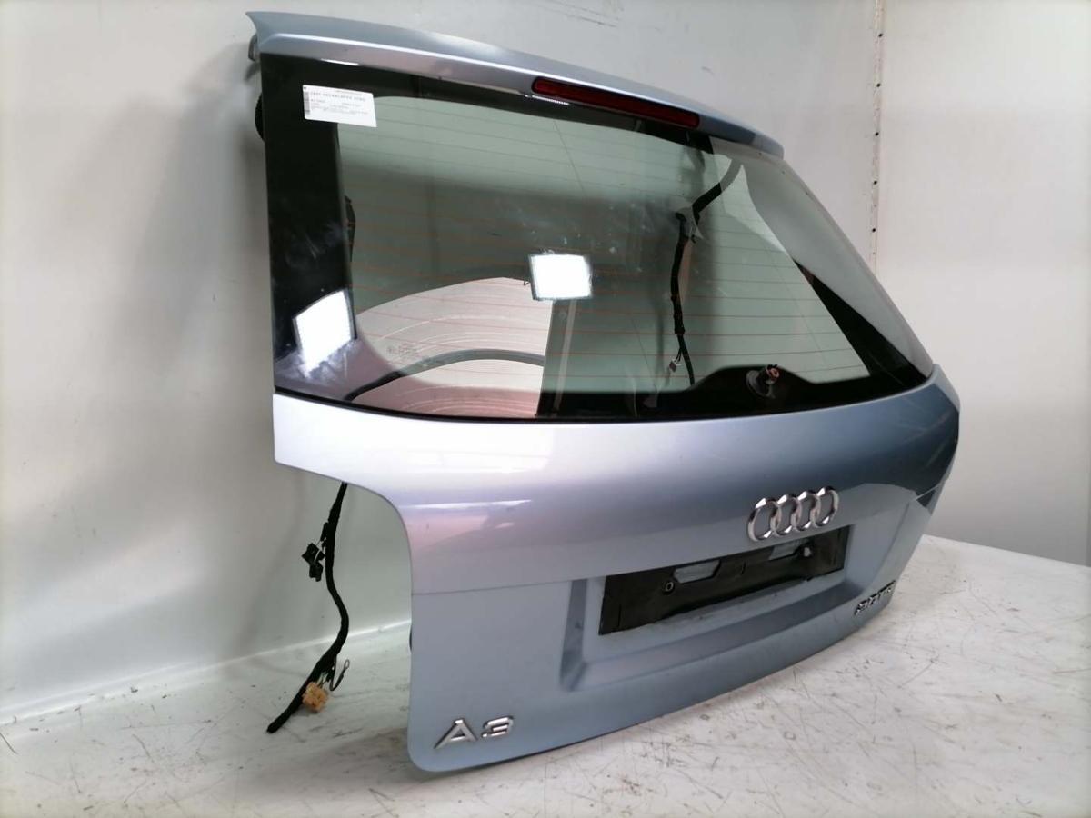 Audi A3 8P original Heckklappe mit Heckscheibe LY5J Liquidblau 3-T&uuml;rer Bj.2004